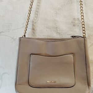 Nine West Beige Crossbody Bag with Gold Chain